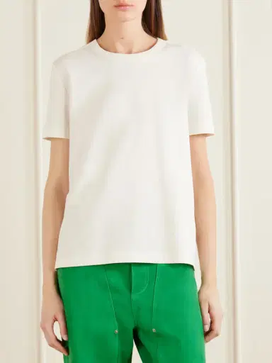 Bottega Veneta Intrecciato Embroidered Cotton-jersey T-shirt | Thumbnail 3 Bottega Veneta Intrecciato Embroidered Cotton-jersey T-shirt | Thumbnail 3