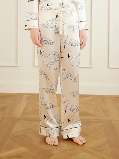 Olivia von Halle Lila Printed Silk-satin Pajama Set | Thumbnail 2 Olivia von Halle Lila Printed Silk-satin Pajama Set | Thumbnail 2