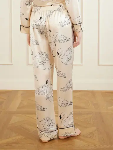 Olivia von Halle Lila Printed Silk-satin Pajama Set | Thumbnail 4 Olivia von Halle Lila Printed Silk-satin Pajama Set | Thumbnail 4