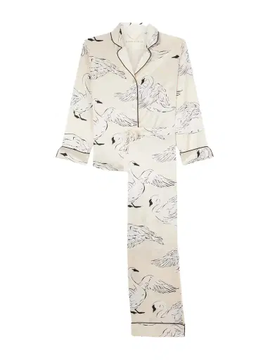 Olivia von Halle Lila Printed Silk-satin Pajama Set | Thumbnail 1 Olivia von Halle Lila Printed Silk-satin Pajama Set | Thumbnail 1