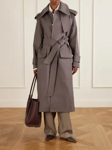 Victoria Beckham Philippa Belted Cotton Trench Coat | Thumbnail 2 Victoria Beckham Philippa Belted Cotton Trench Coat | Thumbnail 2