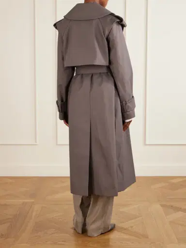 Victoria Beckham Philippa Belted Cotton Trench Coat | Thumbnail 3 Victoria Beckham Philippa Belted Cotton Trench Coat | Thumbnail 3