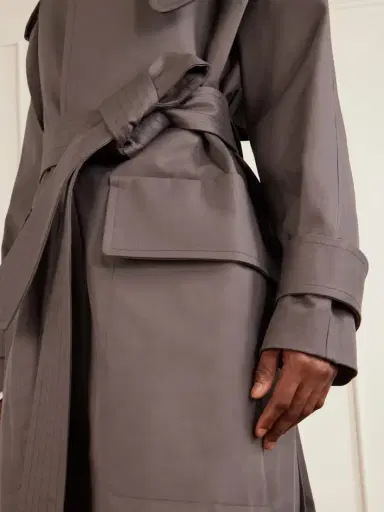 Victoria Beckham Philippa Belted Cotton Trench Coat | Thumbnail 5 Victoria Beckham Philippa Belted Cotton Trench Coat | Thumbnail 5