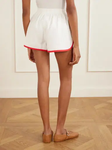 Suzie Kondi Atlas Cotton And Linen-blend Twill Shorts | Thumbnail 4 Suzie Kondi Atlas Cotton And Linen-blend Twill Shorts | Thumbnail 4