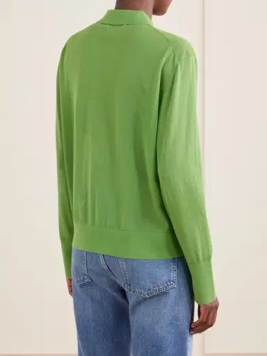 Frame The Collared Cardi Cotton-blend Cardigan | Thumbnail 4 Frame The Collared Cardi Cotton-blend Cardigan | Thumbnail 4