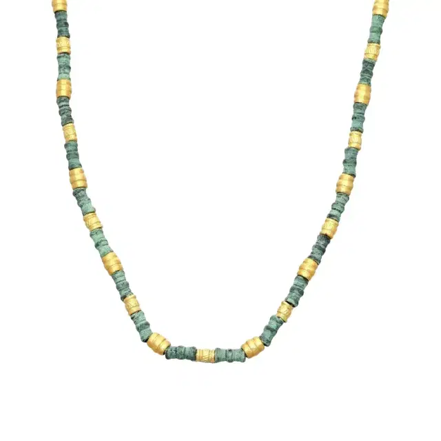 Armenta Armenta 18K Yellow Gold & Grey Sterling Silver Station Necklace by The Solist
