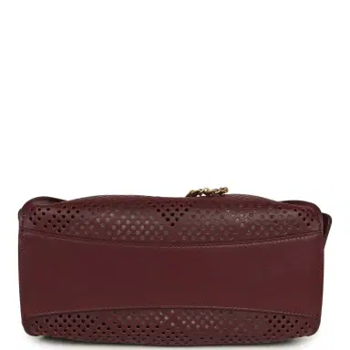 Chanel Chanel Mini 25 Hobo Bag Dark Burgundy Perforated Calfskin Antique Gold Hardware | Thumbnail 6 Chanel Chanel Mini 25 Hobo Bag Dark Burgundy Perforated Calfskin Antique Gold Hardware | Thumbnail 6