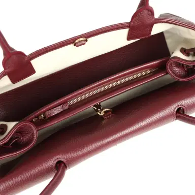 Chanel Chanel Small "Urban Essential" East West Shopping Tote Dark Burgundy Caviar Gold Hardware | Thumbnail 7