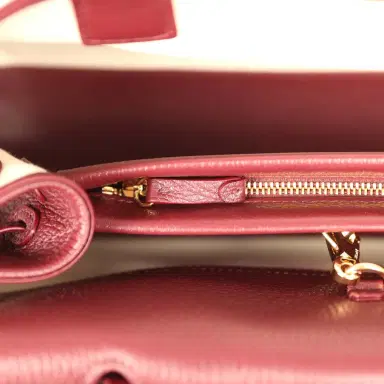 Chanel Chanel Small "Urban Essential" East West Shopping Tote Dark Burgundy Caviar Gold Hardware | Thumbnail 8