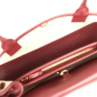 Chanel Chanel Small "Urban Essential" East West Shopping Tote Dark Burgundy Caviar Gold Hardware | Thumbnail 9