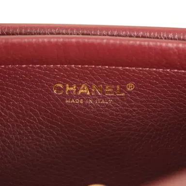 Chanel Chanel Small "Urban Essential" East West Shopping Tote Dark Burgundy Caviar Gold Hardware | Thumbnail 10