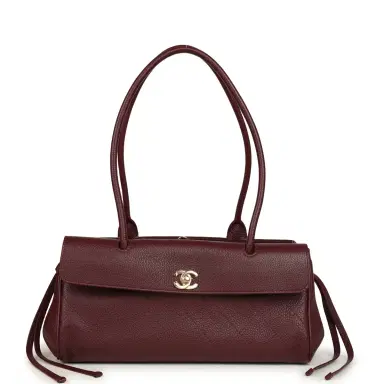 Chanel Chanel Small "Urban Essential" East West Shopping Tote Dark Burgundy Caviar Gold Hardware | Thumbnail 1