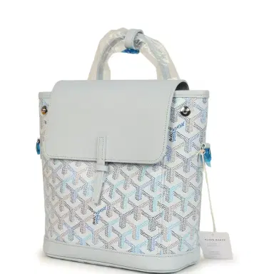 goyard Goyard Goyardine Canvas Polar Blue Mini Alpin Backpack Palladium Hardware | Thumbnail 5 goyard Goyard Goyardine Canvas Polar Blue Mini Alpin Backpack Palladium Hardware | Thumbnail 5