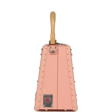 goyard Goyard Goyardine Canvas Saigon Mini Marquetry Trunk Bag Powder Pink Chevroches Calfskin Palladium Hardware | Thumbnail 3 goyard Goyard Goyardine Canvas Saigon Mini Marquetry Trunk Bag Powder Pink Chevroches Calfskin Palladium Hardware | Thumbnail 3