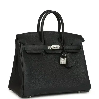 HERMÈS Hermes Birkin 25 Black Togo Palladium Hardware | Thumbnail 2 HERMÈS Hermes Birkin 25 Black Togo Palladium Hardware | Thumbnail 2