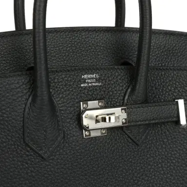 HERMÈS Hermes Birkin 25 Black Togo Palladium Hardware | Thumbnail 7 HERMÈS Hermes Birkin 25 Black Togo Palladium Hardware | Thumbnail 7
