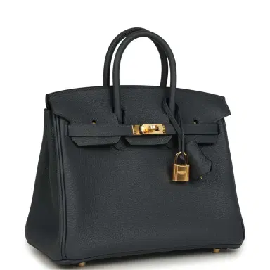 HERMÈS Hermes Birkin 25 Gris Misty Togo Gold Hardware | Thumbnail 2