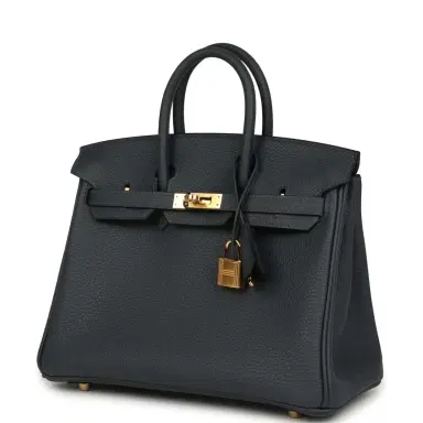 HERMÈS Hermes Birkin 25 Gris Misty Togo Gold Hardware | Thumbnail 5