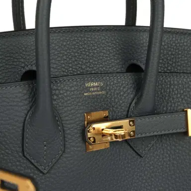 HERMÈS Hermes Birkin 25 Gris Misty Togo Gold Hardware | Thumbnail 7