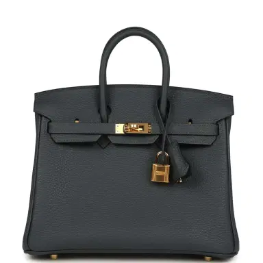 HERMÈS Hermes Birkin 25 Gris Misty Togo Gold Hardware | Thumbnail 1