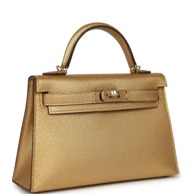 HERMÈS Hermes Kelly Sellier 20 Dore Chevre Chamkilight Permabrass Hardware | Thumbnail 2