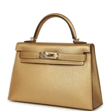 HERMÈS Hermes Kelly Sellier 20 Dore Chevre Chamkilight Permabrass Hardware | Thumbnail 5