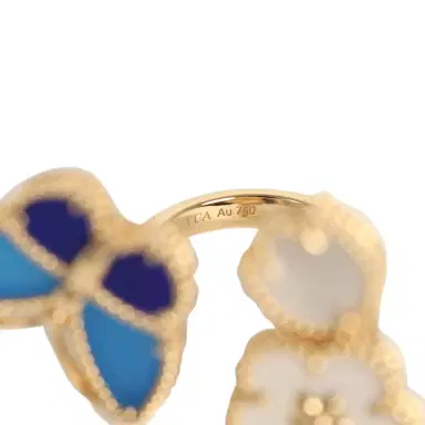 Van Cleef & Arpels Van Cleef & Arpels Lucky Spring Butterfly Between the Finger Ring Lapis Lazuli, Blue Agate, Mother of Pearl 18K Yellow Gold | Thumbnail 7 Van Cleef & Arpels Van Cleef & Arpels Lucky Spring Butterfly Between the Finger Ring Lapis Lazuli, Blue Agate, Mother of Pearl 18K Yellow Gold | Thumbnail 7