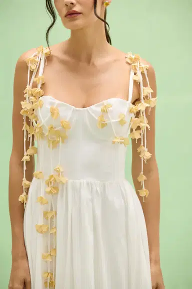 PatBo TRICOLINE LOTUS MIDI DRESS | Thumbnail 2 PatBo TRICOLINE LOTUS MIDI DRESS | Thumbnail 2