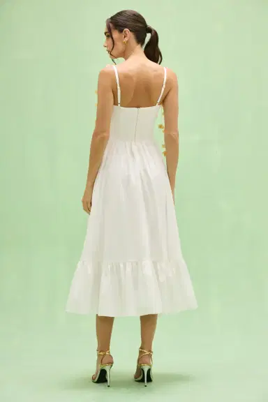 PatBo TRICOLINE LOTUS MIDI DRESS | Thumbnail 4 PatBo TRICOLINE LOTUS MIDI DRESS | Thumbnail 4
