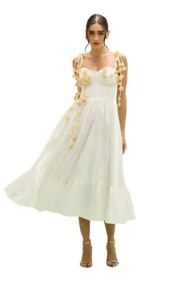 PatBo TRICOLINE LOTUS MIDI DRESS | Thumbnail 1 PatBo TRICOLINE LOTUS MIDI DRESS | Thumbnail 1