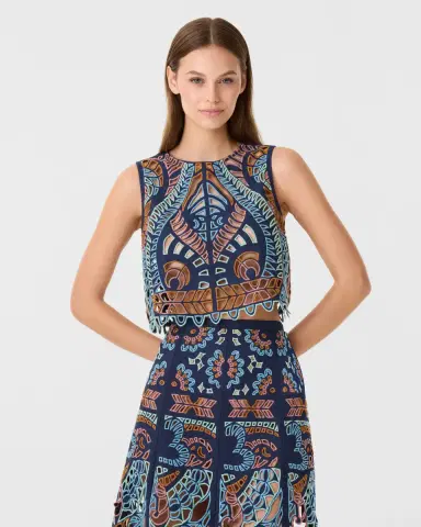 Emporio Sirenuse Ada Top in Brisé Cutwork | Thumbnail 2