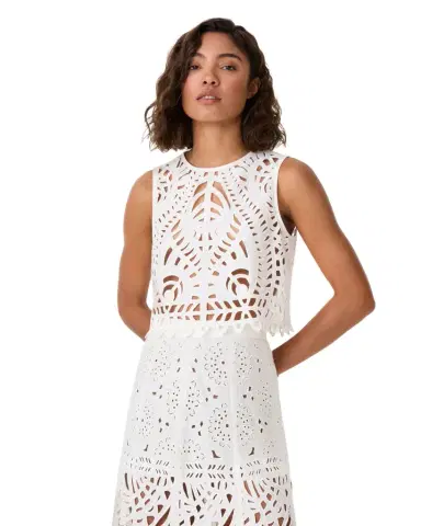 Emporio Sirenuse Ada Top in Brisé Cutwork | Thumbnail 1 Emporio Sirenuse Ada Top in Brisé Cutwork | Thumbnail 1