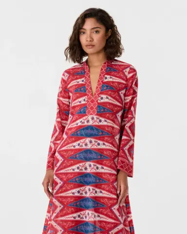 Emporio Sirenuse Jenna Caftan in Kites Print | Thumbnail 4 Emporio Sirenuse Jenna Caftan in Kites Print | Thumbnail 4