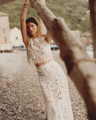 Emporio Sirenuse Rita Skirt in Brisé Cutwork | Thumbnail 11