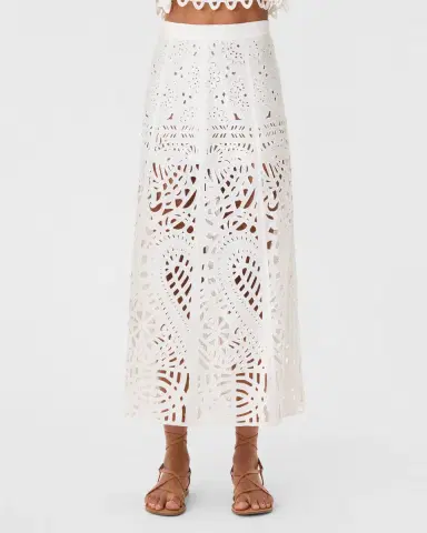 Emporio Sirenuse Rita Skirt in Brisé Cutwork | Thumbnail 8