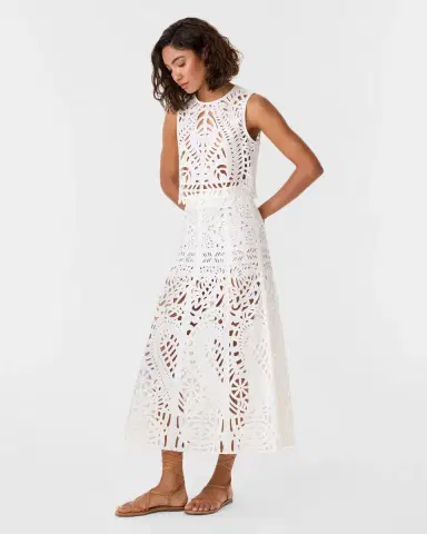 Emporio Sirenuse Rita Skirt in Brisé Cutwork | Thumbnail 8