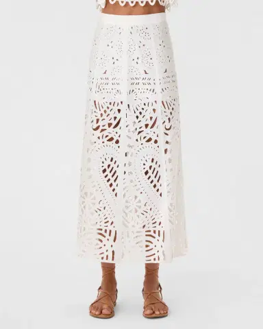 Emporio Sirenuse Rita Skirt in Brisé Cutwork | Thumbnail 9