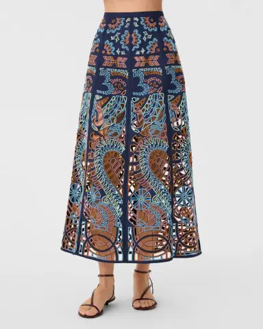 Emporio Sirenuse Rita Skirt in Brisé Cutwork | Thumbnail 16