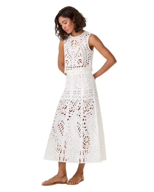 Rita Skirt in Brisé Cutwork