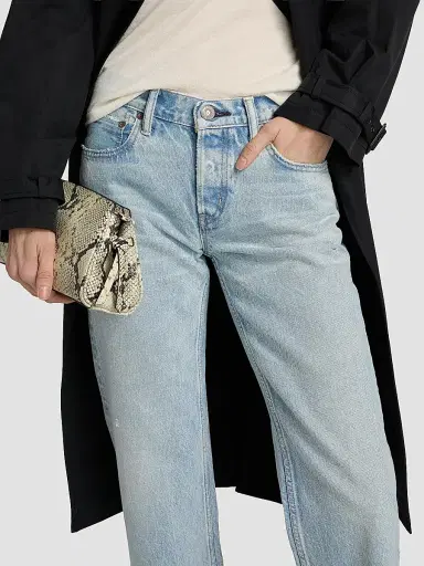 Moussy Vintage Women's Barrington Low-Rise Straight-Fit Jeans - Light Blue - Size 31 | Thumbnail 6
