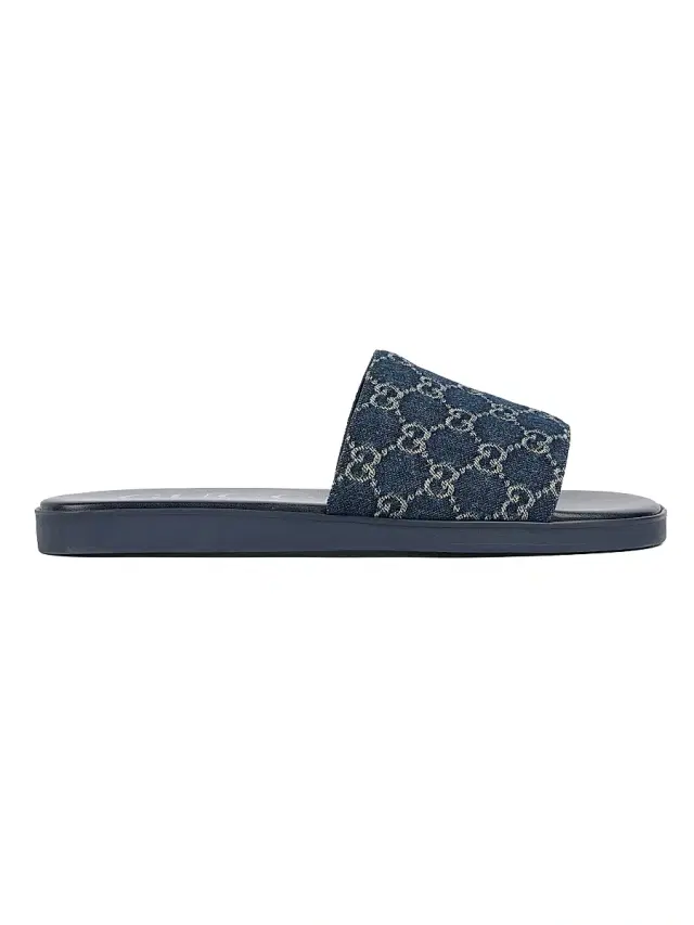 Men's Charlie GG Monogram Denim Slides - Denim  Sandals
