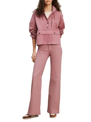Veronica Beard Women's Cunningham Button-Front Cotton Pullover Jacket | Thumbnail 2 Veronica Beard Women's Cunningham Button-Front Cotton Pullover Jacket | Thumbnail 2