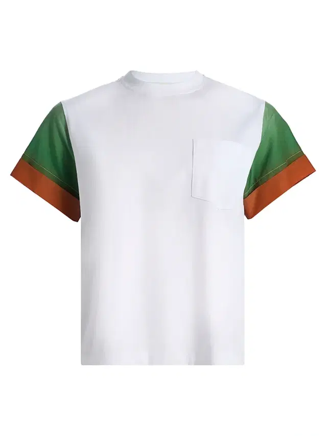 3.1 Phillip Lim Women's Ombré Voile Combo T-Shirt - White Multi