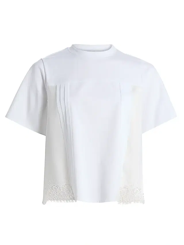 3.1 Phillip Lim Women's Satin & Lace Mixed-Media T-Shirt - White