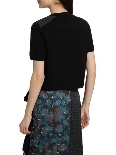 3.1 Phillip Lim Women's Wool Short Sleeve Cardigan - Black - Size Large | Thumbnail 5