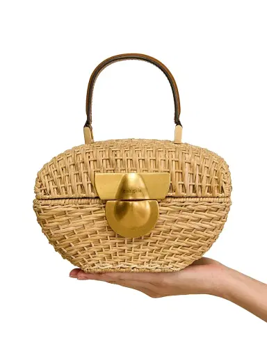 Cult Gaia Women's Tyla Rattan Top Handle Bag | Thumbnail 2 Cult Gaia Women's Tyla Rattan Top Handle Bag | Thumbnail 2
