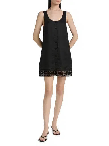 Frame Women's The Heirloom Lace-Trim Minidress | Thumbnail 2