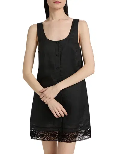 Frame Women's The Heirloom Lace-Trim Minidress | Thumbnail 3