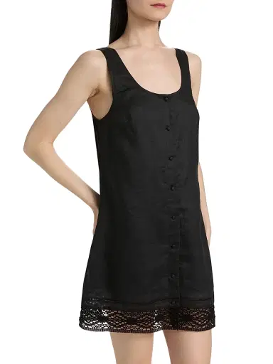 Frame Women's The Heirloom Lace-Trim Minidress | Thumbnail 4