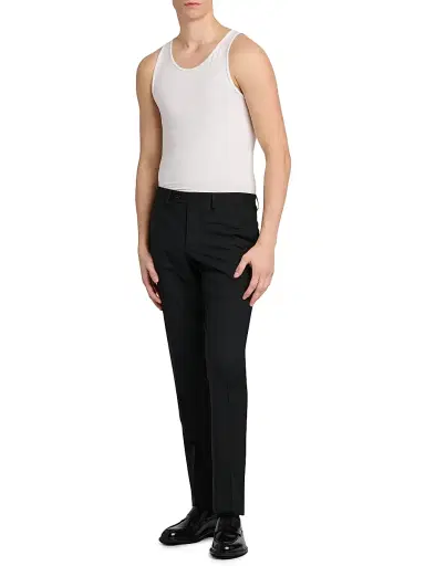 Kiton Men's Stretch-Cotton Slim-Fit Trousers - Black - Size 42 | Thumbnail 2